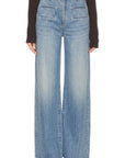 Artemis Vintage Noemi High-Rise Flare Jeans with Front Pocket Detail – Medium Wash