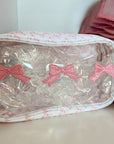 3 Bows Medium - Pink Toile