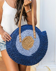 Straw Circle Tote