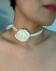 Satin Rose Velvet Sash Necklace