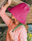 BLOOM Crochet Hat In Hot Pink