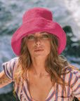 BLOOM Crochet Hat In Hot Pink