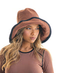BLOOM LINE Crochet Sun Hat In Dark Brown - My Pampered Life Seattle