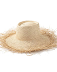 The Catalina Frayed Straw Sun Hat In Beige