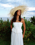 The Catalina Frayed Straw Sun Hat In Beige