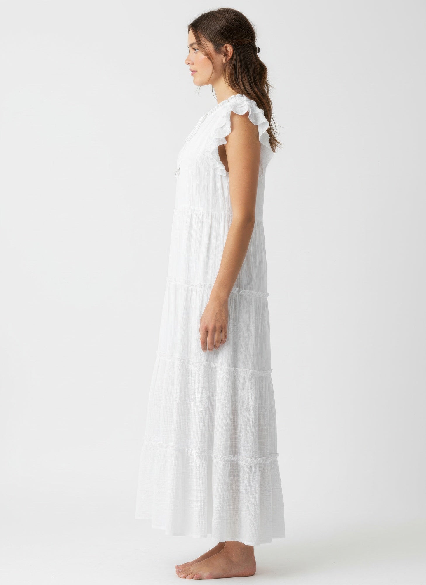 Mlle Gabrielle Solid Cap Sleeve Dress XL