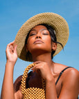 CELESTE Woven Straw Hat In Natural Beige - My Pampered Life Seattle