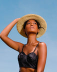 CELESTE Woven Straw Hat In Natural Beige - My Pampered Life Seattle