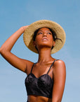 The Celeste Woven Straw Hat In Beige