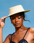 The Celeste Woven Straw Hat In Beige