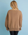 Cozy Mood Oversized Pullover Sweater in Mocha