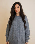 Soft Cable Knit Pullover Sweater – Cozy Relaxed Fit