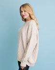 Soft Cable Knit Pullover Sweater – Cozy Relaxed Fit