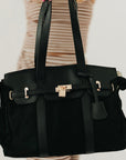 Cadence Canvas and Vegan Leather Tote