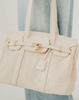 Cadence Canvas and Vegan Leather Tote