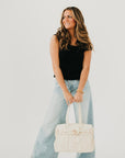 Cadence Canvas and Vegan Leather Tote