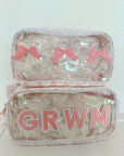 3 Bows Medium - Pink Toile