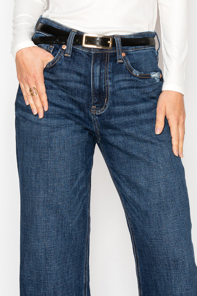 Artemis Vintage | Relaxed High Rise Ankle Straight Jeans