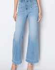 Artemis Vintage |ECO Friendly Front Pocket Detail High Rise Flare Jeans - My Pampered Life Seattle