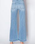 Artemis Vintage |ECO Friendly Front Pocket Detail High Rise Flare Jeans - My Pampered Life Seattle