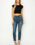 Artemis Vintage | Gabriela High Rise Cross Hatch Fabric Skinny Jeans - My Pampered Life Seattle