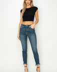 Artemis Vintage | Gabriela High Rise Cross Hatch Fabric Skinny Jeans - My Pampered Life Seattle