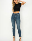 Artemis Vintage | Gabriela High Rise Cross Hatch Fabric Skinny Jeans - My Pampered Life Seattle