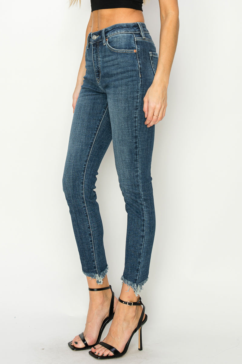 Artemis Vintage | Gabriela High Rise Cross Hatch Fabric Skinny Jeans