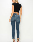 Artemis Vintage | Gabriela High Rise Cross Hatch Fabric Skinny Jeans - My Pampered Life Seattle