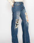 Artemis Vintage |Hybrid Stretch Ripped Relaced Flare Jeans - My Pampered Life Seattle