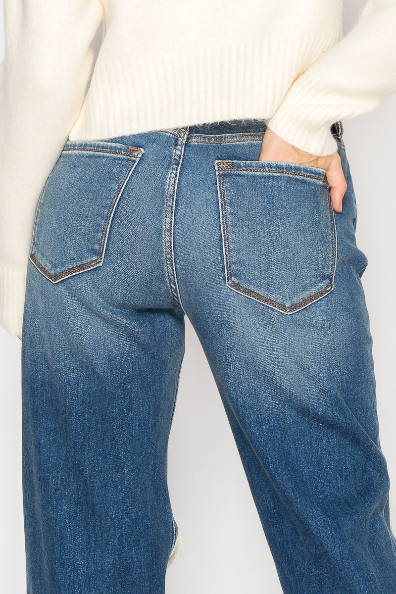 Artemis Vintage |Hybrid Stretch Ripped Relaced Flare Jeans