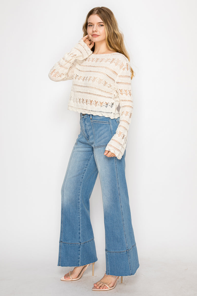 Artemis Vintage |Eco Friendly Tummy Control Slim Palazzo Jeans
