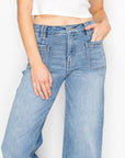 Artemis Vintage |Eco Friendly Fabric High Rise Slim Palazzo Jeans - My Pampered Life Seattle