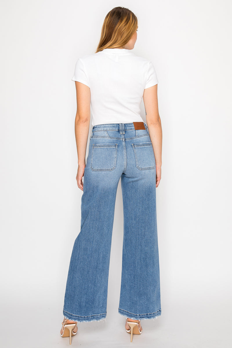 Artemis Vintage |Eco Friendly Fabric High Rise Slim Palazzo Jeans