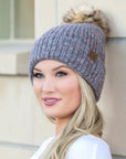 C.C® Cozy Marled Pom Beanie