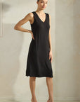 Yelete LuxeAir Ribbed V-Neck Tank Dress