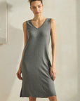 Yelete LuxeAir Ribbed V-Neck Tank Dress