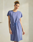 Soft Modal Drawstring T-Shirt Dress with Pockets