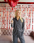 Black Polka Dot - Long Pajama Set