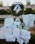 Western Blues Striped - Clear Coat Toiletry Case