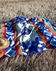 Andean Alpaca Wool Blanket - Ocean Breeze