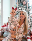 Pink Santa - Ribbed Long Pajama Set
