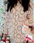 Pink Santa - Ribbed Long Pajama Set