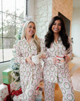 Pink Santa - Ribbed Long Pajama Set