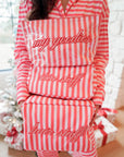 Pink & Red Stripes - Long Pajama Set