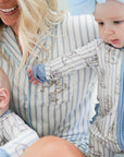 Western Blues Striped - Short Pajama Set - My Pampered Life Seattle