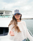Sunday Funday - Navy Vintage Trucker Hat - My Pampered Life Seattle