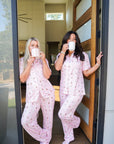 Pink Coffee - Short Sleeve + Pant Pajama Set