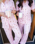 Pink Coffee - Short Sleeve + Pant Pajama Set