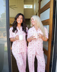Pink Coffee - Short Sleeve + Pant Pajama Set